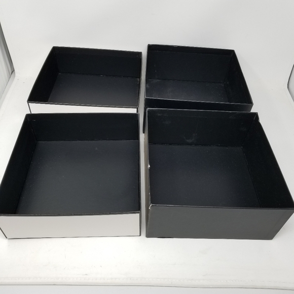 Chanel EMPTY Gift Boxes Lot 2 Medium Black White Keepsake Container 8.5" Square - Picture 10 of 15